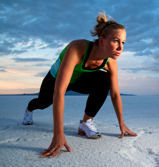 Girl Stretching